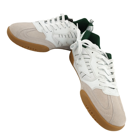 Hi-Tec Squash Classic Men's White/Green Sports Shoes Gum Rubber Outsole US 9.5 - Picture 3 of 8